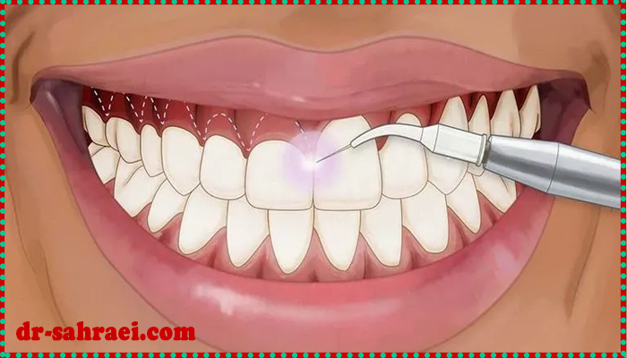 قبل از لیفت لثه برای کامپوزیت